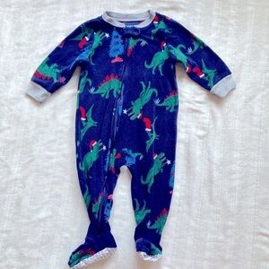 Carter's Navy Dinosaur Footie Pajamas